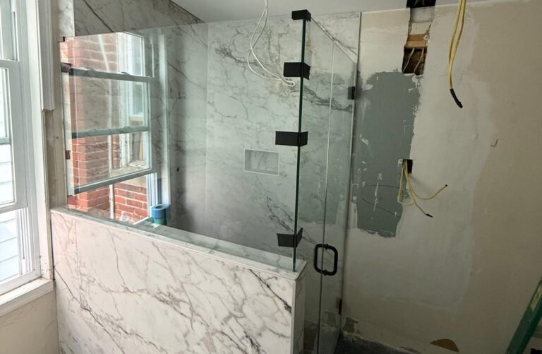 half glass shower door for bathtub pros and cons