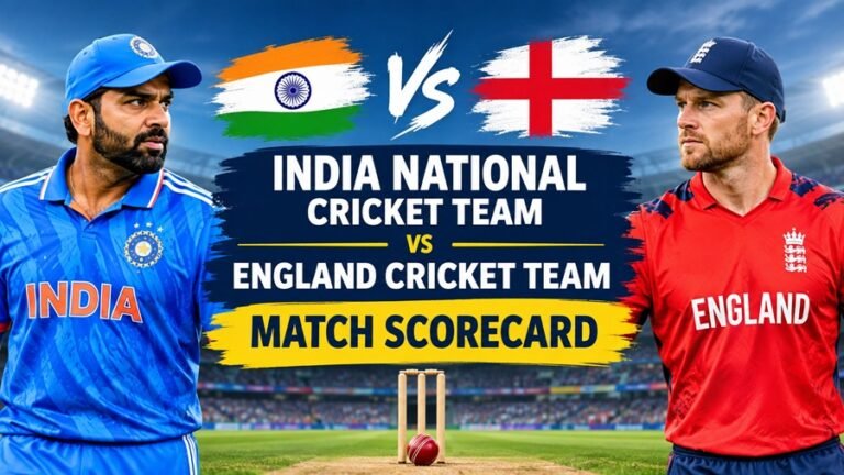 India National Cricket Team vs England Cricket Team Match Scorecard