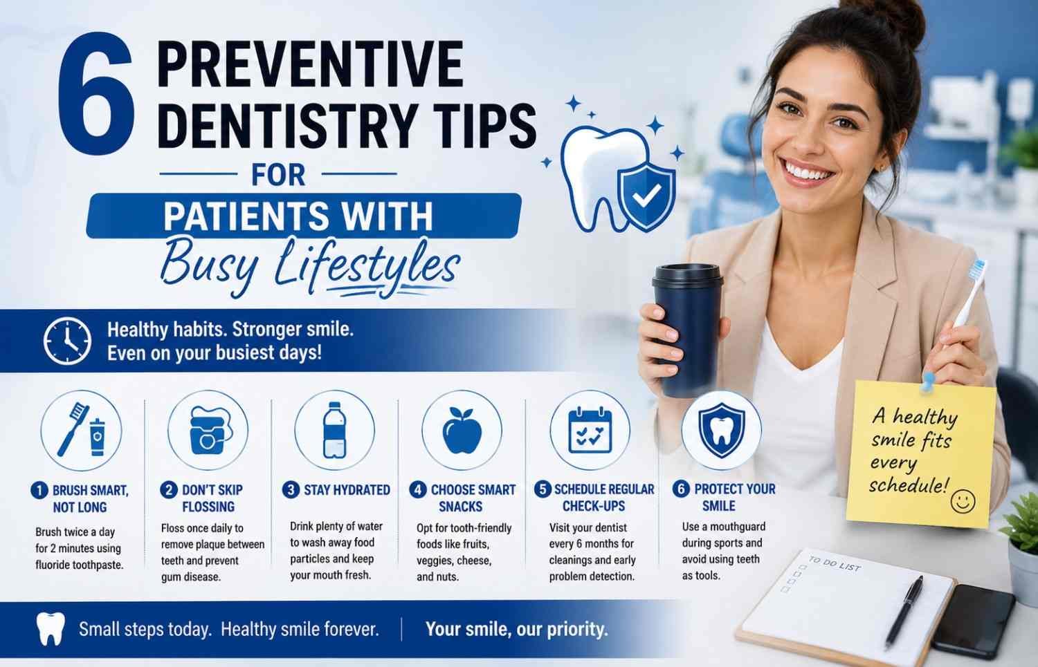 Six preventive dentistry tips for busy lifestyles
